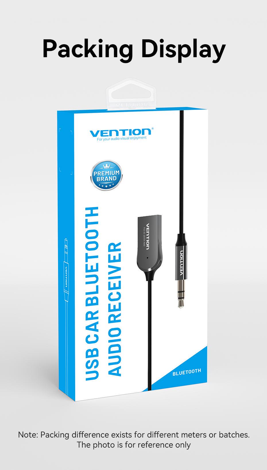 Адаптер Vention Bluetooth 5.0 приемник USB-3,5 мм minijack с микрофоном HiFi AUX Черный (NAGHG) - фото 16