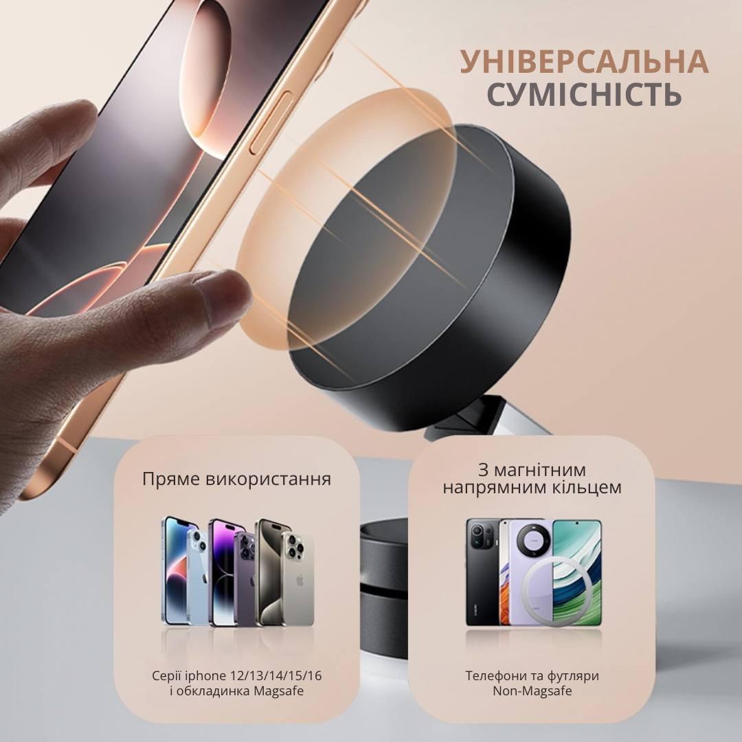 Держатель для телефона Bodasan вакуумный складной магнитный на все типы поверхностей (2486635446) - фото 2 Держатель для телефона Bodasan вакуумный складной магнитный на все типы поверхностей (2486635446) - фото 2