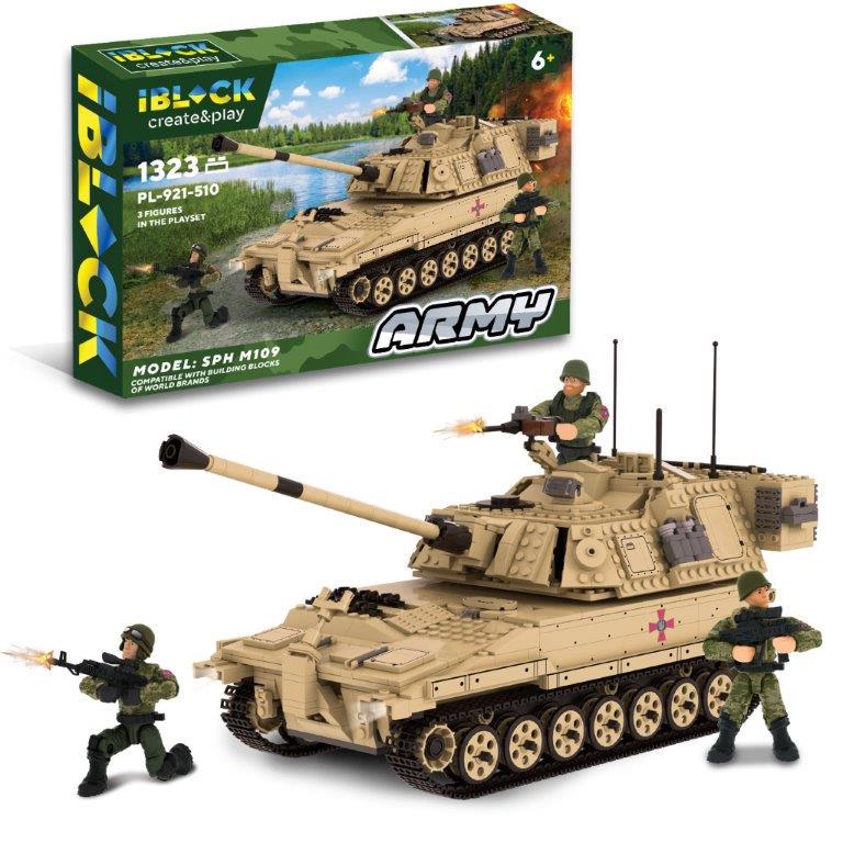 Конструктор Iblock САУ М109 1323 деталей (DN-PL-921-510)
