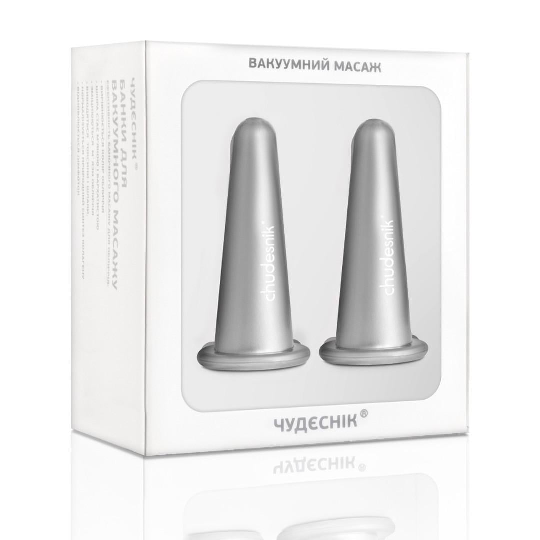 Банки массажные вакуумные Chudesnik БМП-20 для лица 2 шт. Серебряный (89491714) Банки массажные вакуумные Chudesnik БМП-20 для лица 2 шт. Серебряный (89491714)