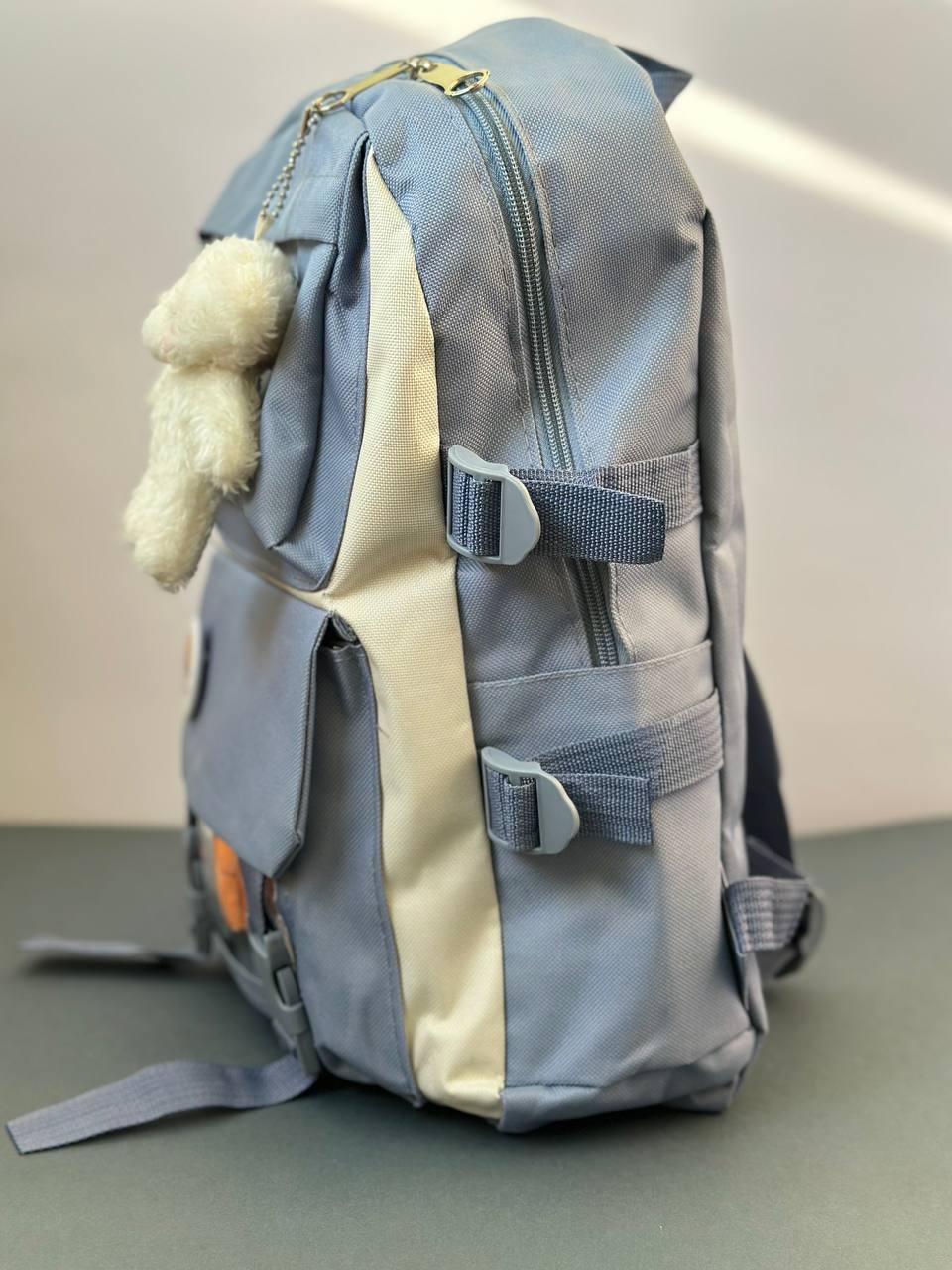 Комлект шкільний рюкзак/сумка/клатч/брелок/кишеня з іграшками Блакитний (27795683) - фото 8 Комлект шкільний рюкзак/сумка/клатч/брелок/кишеня з іграшками Блакитний (27795683) - фото 8