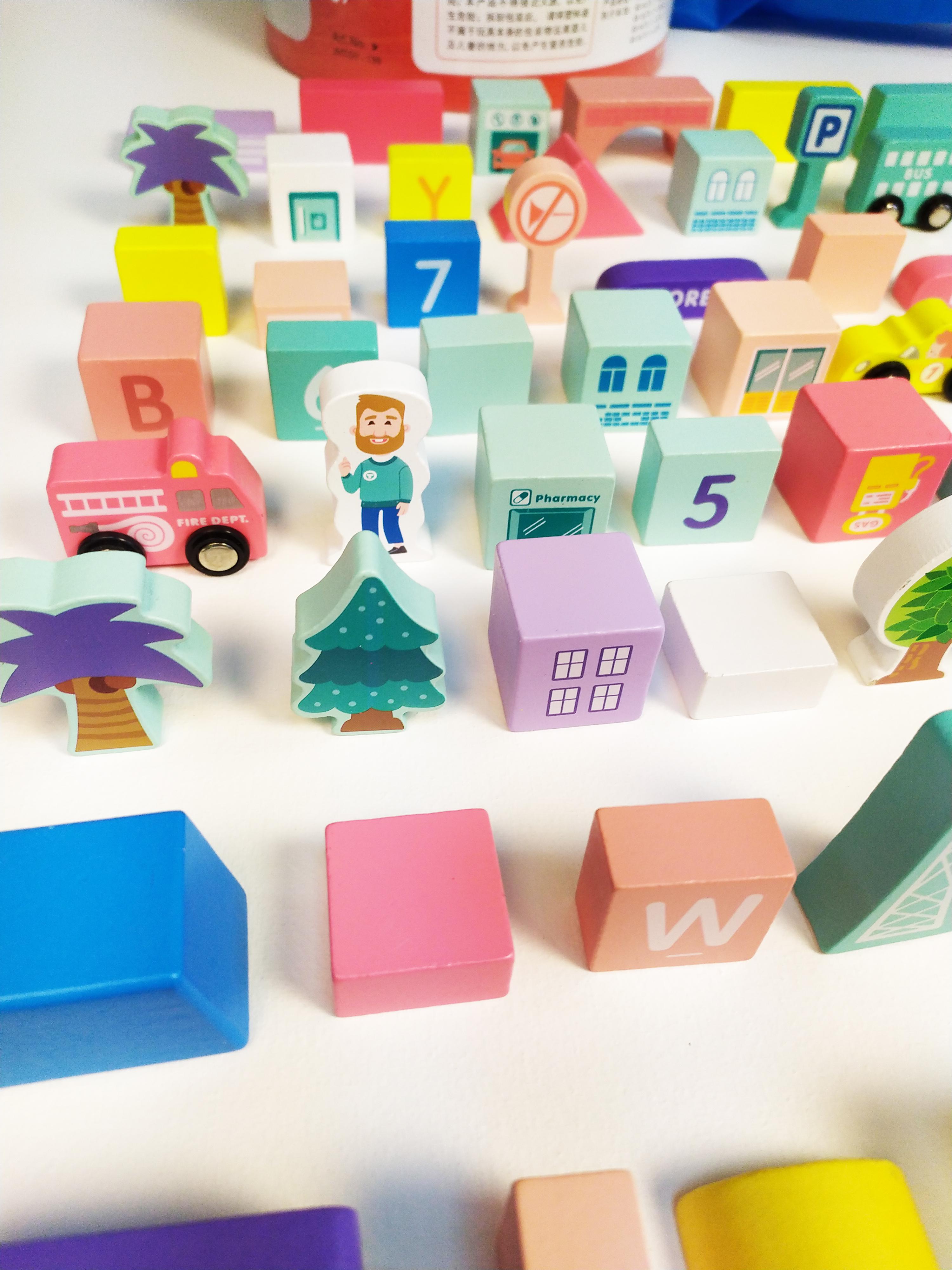 Деревянная развивающая игрушка город 108 пр. - фото 5 Деревянная развивающая игрушка город 108 пр. - фото 5