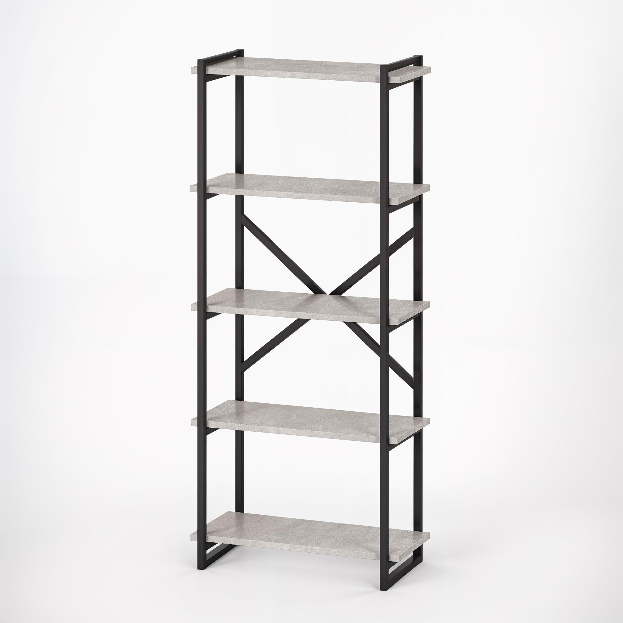 Стелаж у стилі лофт на 5 полиць Ant-1 700х300х1800 мм Бетон - фото 2