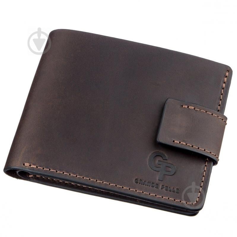 Шкіряне портмоне унісекс GRANDE PELLE 11220 Коричневе