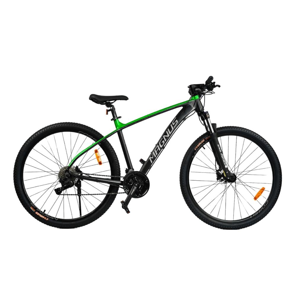 Велоcипед спортивный Corso Magnus 29" рама алюминиевая 19" 27 скоростей Black/Green (127950)