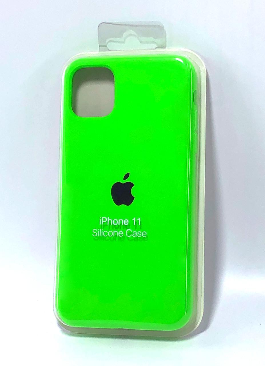 Чохол для телефону iPhone 11 Silicone Case FULL No71 party green