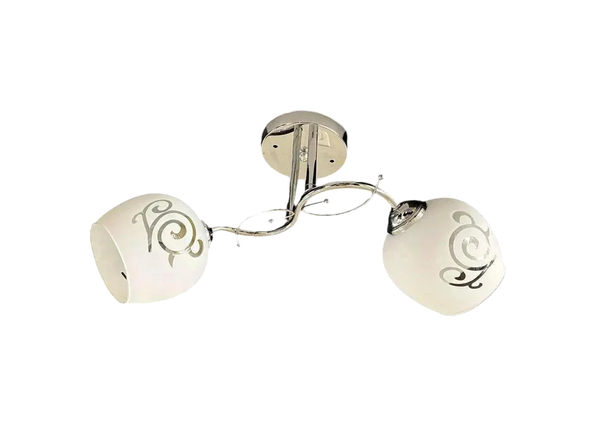 Люстра потолочная Valeso 9936/2 на 2 плафона Хром (00000139697)