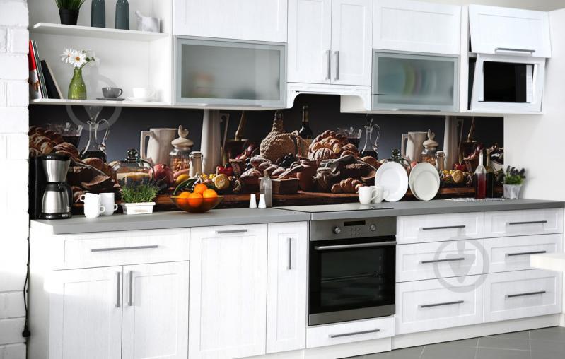 Скинали на кухню Zatarga «Греческое изобилие» 600х2500 мм виниловая 3Д наклейка кухонный фартук самоклеящаяся