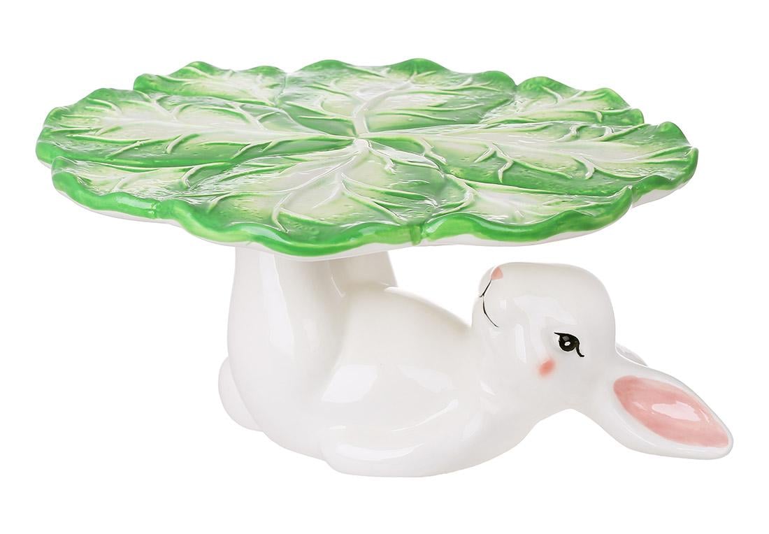 Подставка для кулича/пироженок Зайка с капустой 27x23,8x12,2 см (733-781)