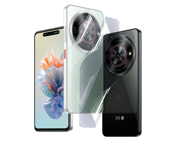 Противоударная гидрогелевая пленка Hydrogel Film для ZTE Blade A75 на заднюю панель, Transparent