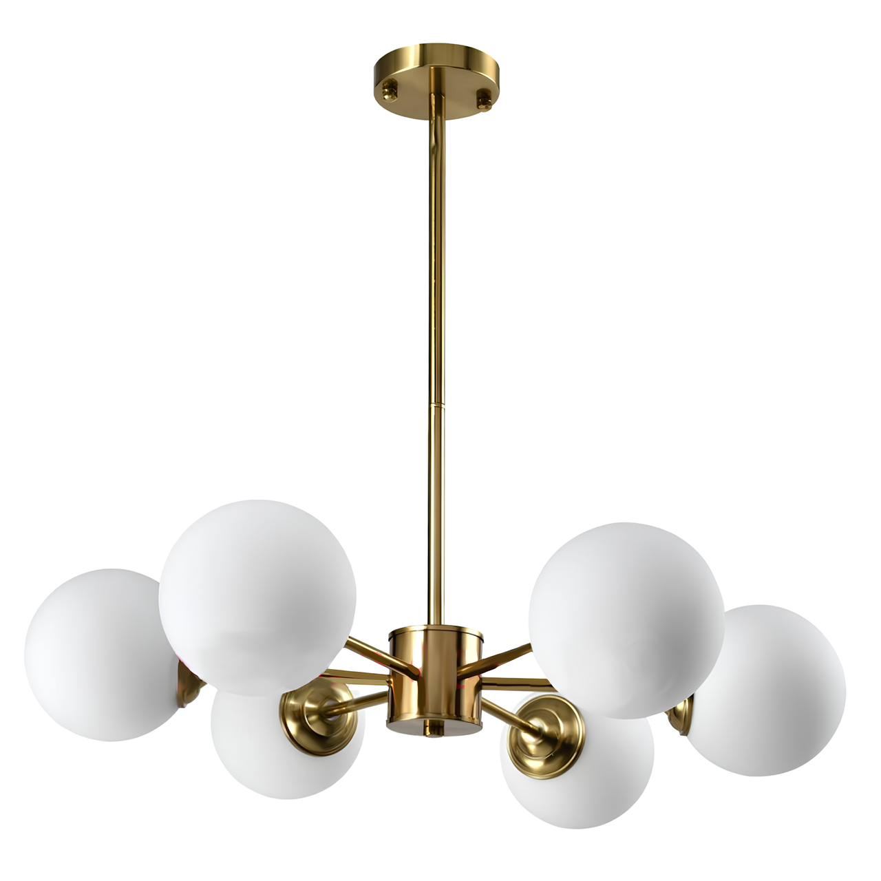 Люстра Svet Valencia з скляними кулями на шість ламп Е27 Білий (TY-5069-6)