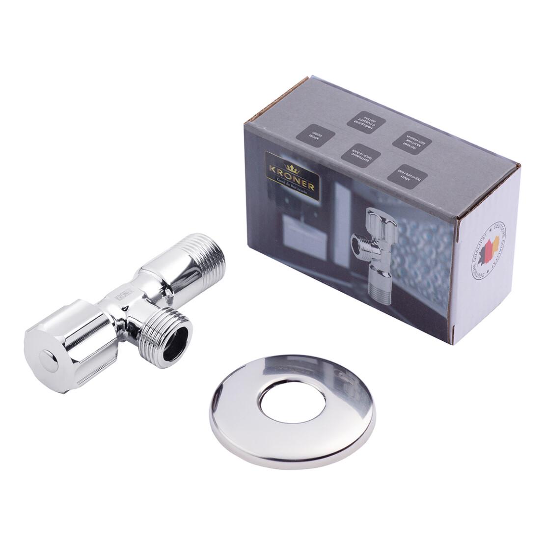 Кран приладовий Kroner KRP Eckventil C401 1/2"х1/2" ЗЗ (CV027383) - фото 2 Кран приладовий Kroner KRP Eckventil C401 1/2"х1/2" ЗЗ (CV027383) - фото 2