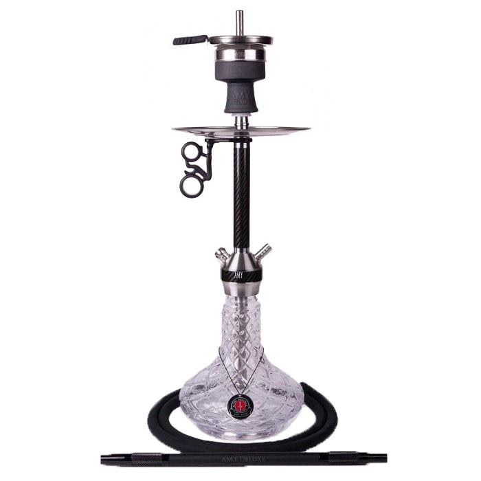 Кальян Amy Deluxe SS 32.02 S Carbinica Hybrid на 1 персону 65 см Прозрачный (1288975181)