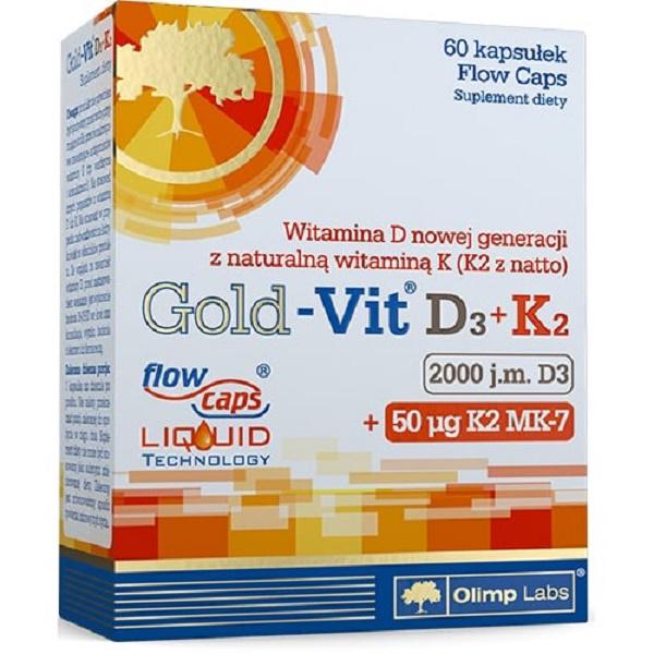 Вітамін D3 + K2 для спорту Olimp Nutrition Gold Vit D3 + K2 2000 IU 60 капс.