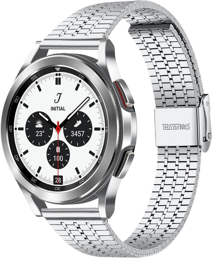 Браслет металлический Counic для Galaxy Watch 4 Classic 42 мм Silver (34031-59)