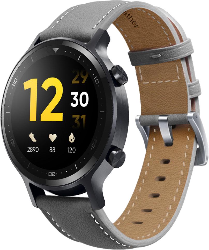 Ремешок кожаный Folsa для Realme Watch S Grey (31564-33) - фото 1 Ремешок кожаный Folsa для Realme Watch S Grey (31564-33) - фото 1