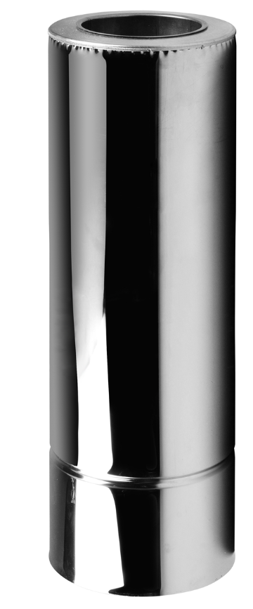Труба-сендвіч Stalar ø100/160 мм 0,8 мм 1 м нерж/нерж AISI 321 глянцевий (50721)