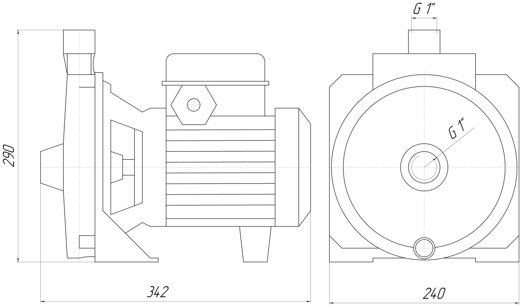 Насос центробежный CM1PL 1,1 кВт SAER 72 м3/ч, 44 м однофазный - фото 5