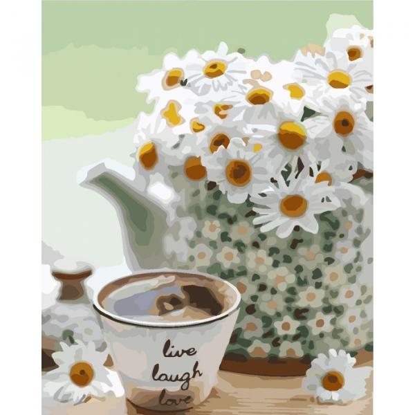 Картина за номерами Ідейка Натюрморти Ромашкова ніжність 30х40 см у термопакеті (КНО3076-mt)