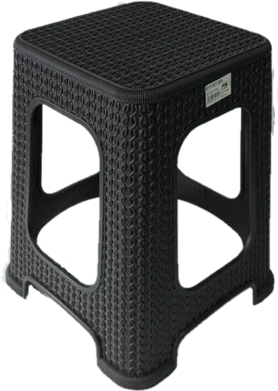 Набор кухонных табуретов Elif Plastik пластиковых 4 шт. 28х28х46 см Коричневый (19471)