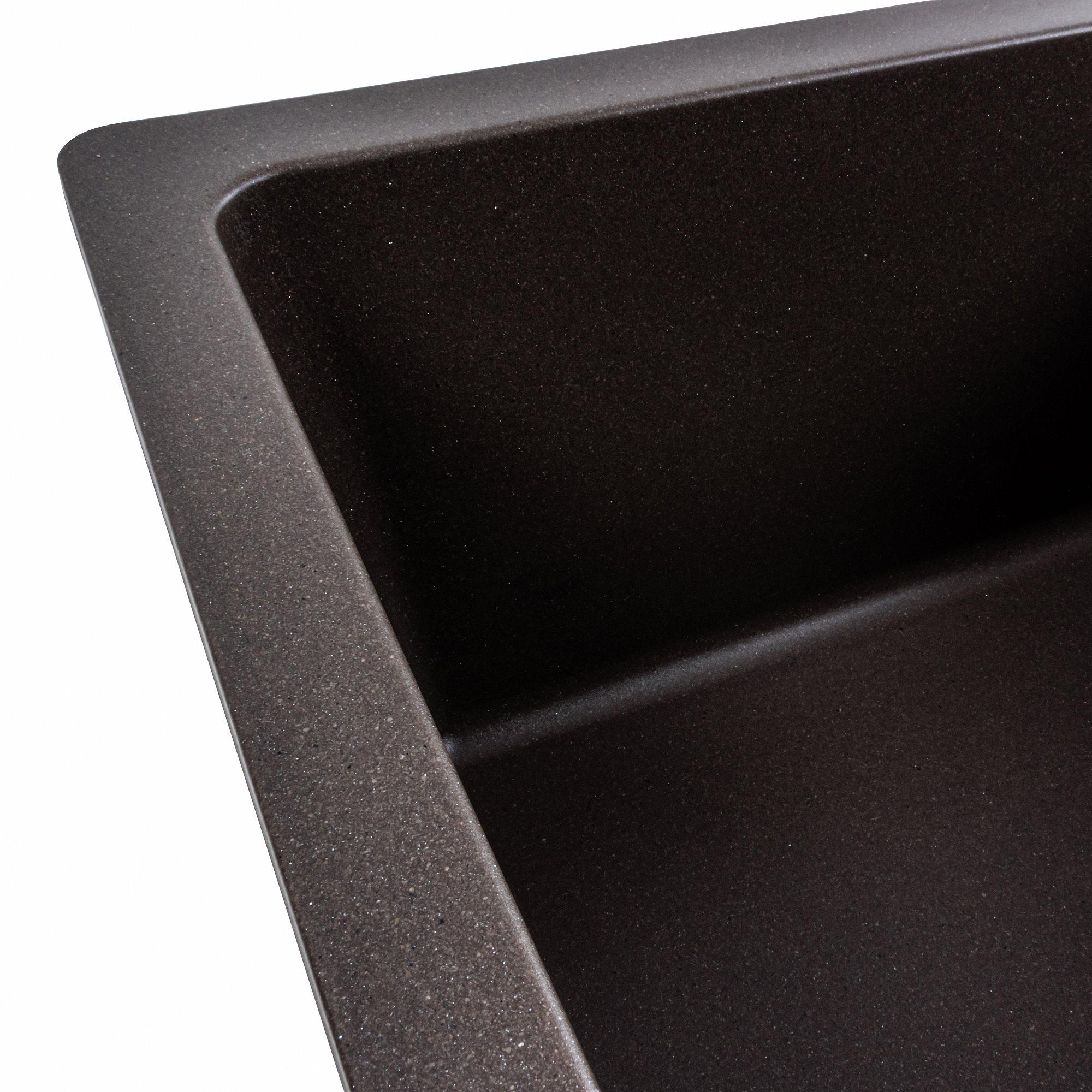 Мойка для кухни гранитная Platinum 6250 ZIRKONE матовая Темная скала - фото 4 Мойка для кухни гранитная Platinum 6250 ZIRKONE матовая Темная скала - фото 4