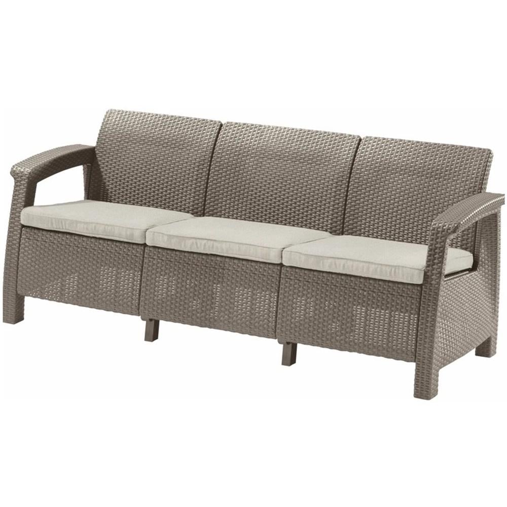 Диван для саду та тераси Keter Corfu Love Seat Max Коричневий (258978)
