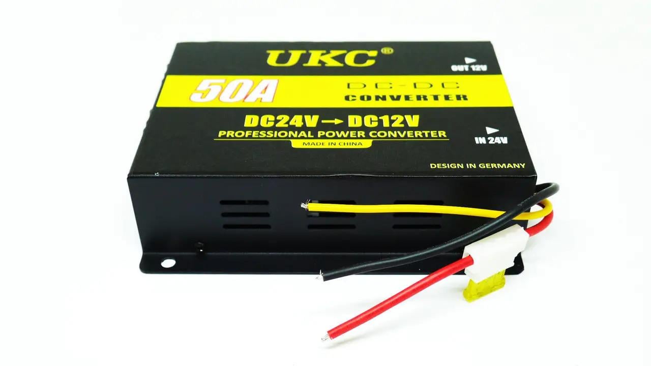 Преобразователь напряжения автомобильный UKC-50A DC/DC 24 V-12 V Черный (0c277e1a) - фото 1