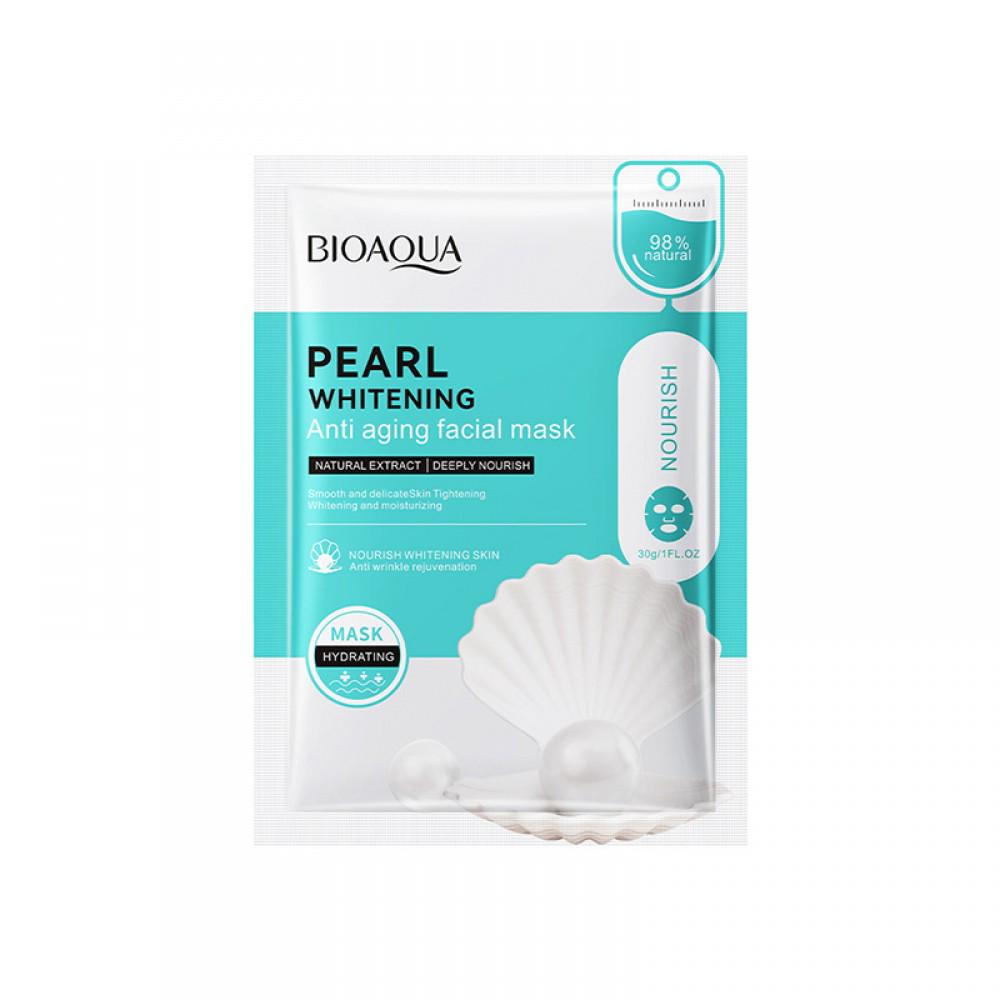 Маска для обличчя Bioaqua Pearl антивікова тканинна