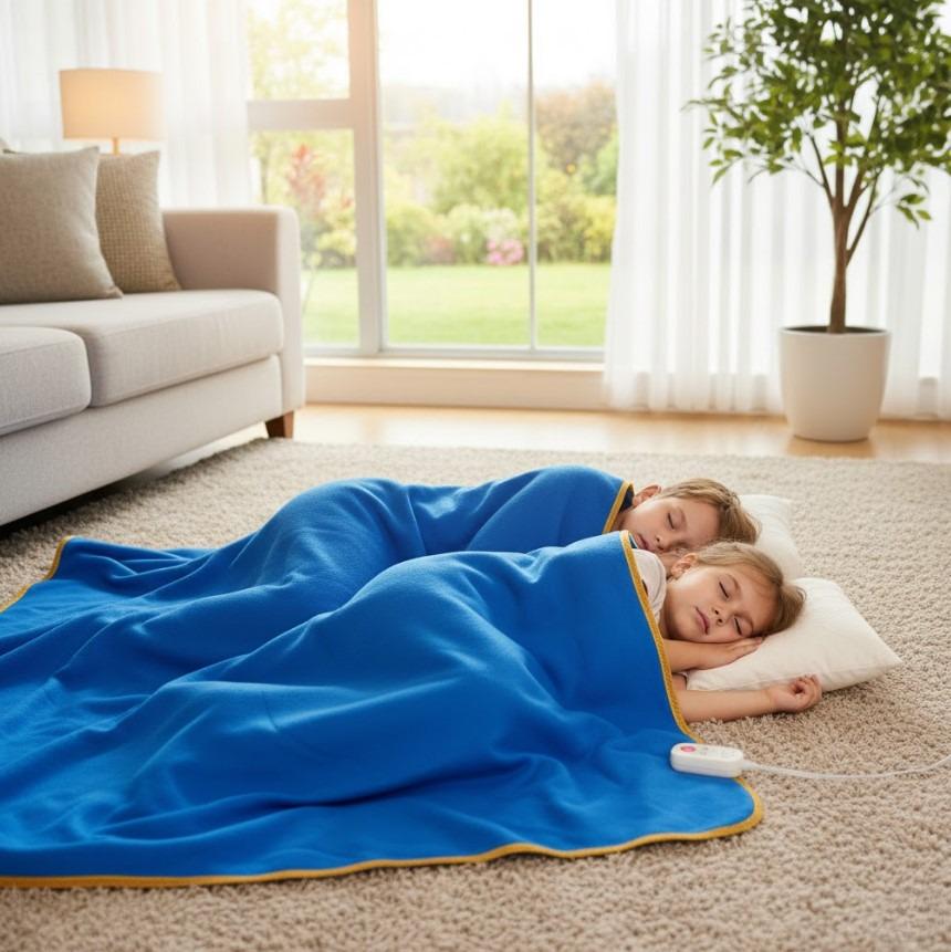 Простирадло електричне 120х155 см 2 режими підігріву Синій (2104618726) - фото 8 Простирадло електричне 120х155 см 2 режими підігріву Синій (2104618726) - фото 8