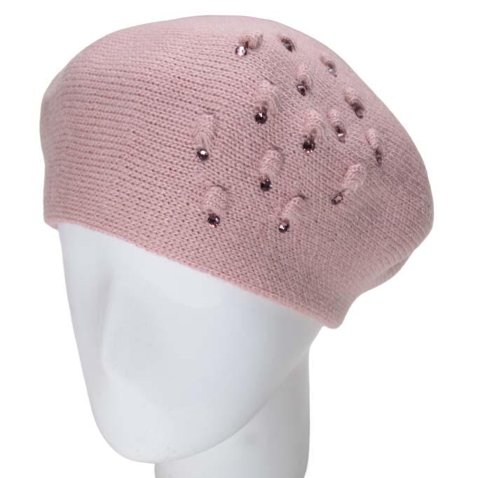 Берет женский Lirus Капри двойной шерстяной Розовый (118909)
