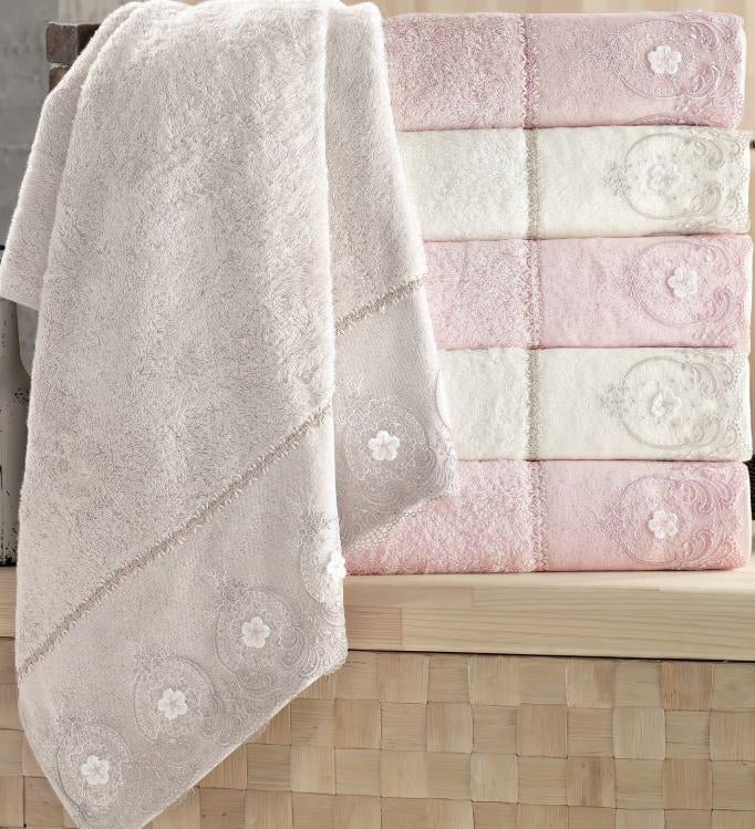 Набор полотенец Pupilla Alvin 3D с гипюром 6 шт. 50х90 см