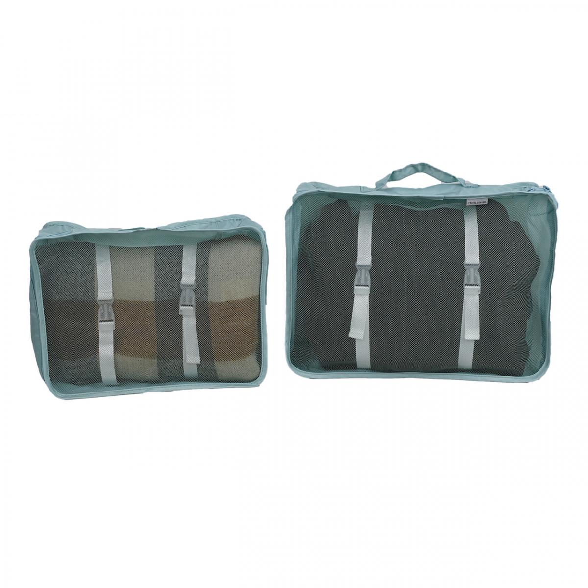 Комплект органайзерів для подорожей 8в1 нейлон Бірюзовий (КДО-40-45) - фото 4 Комплект органайзерів для подорожей 8в1 нейлон Бірюзовий (КДО-40-45) - фото 4
