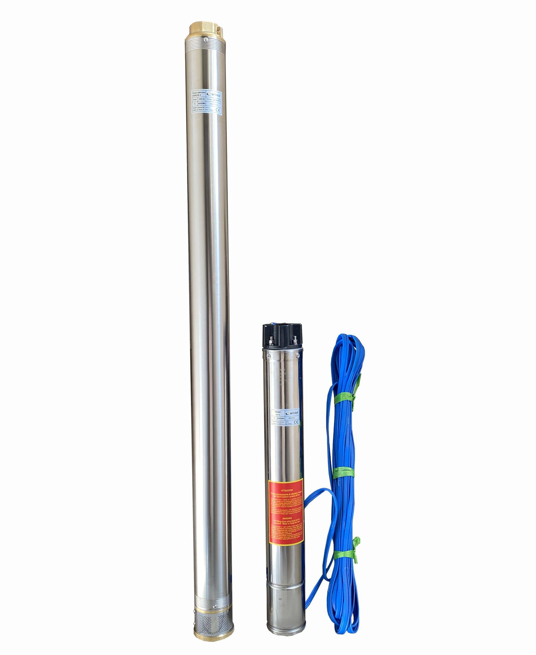 Насос свердловинний OPTIMA 4SD8/28 4 кВт 162 м 3-фазний з підвищеною стійкістю до піску