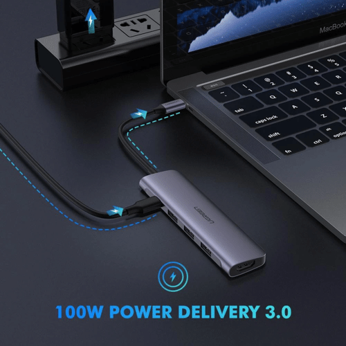 USB-хаб Ugreen USB-C to 3xUSB 3,0/1xHDMI /1xUSB-C (CM136/50209) - фото 3