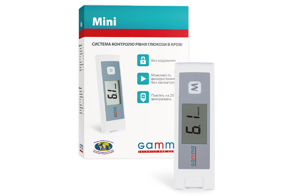 Система контроля уровня глюкозы в крови GAMMA MINI (ГЛ000040)
