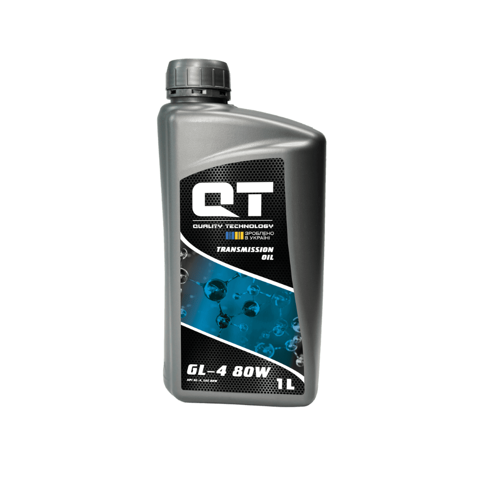 Трансмиссионное масло QT-Oil МКПП 80W GL-4 минеральное 1 л (QT2480W01)