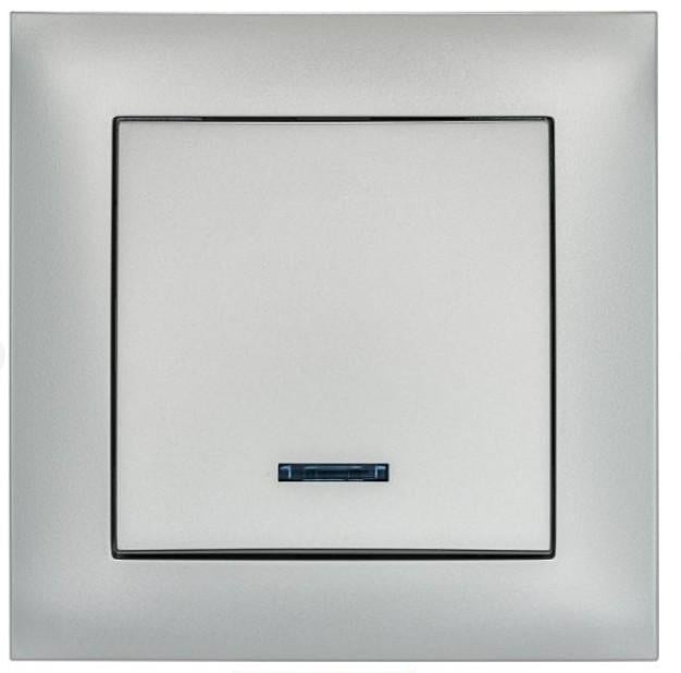 Вимикач з LED підсвіткою VS10-299 Silver