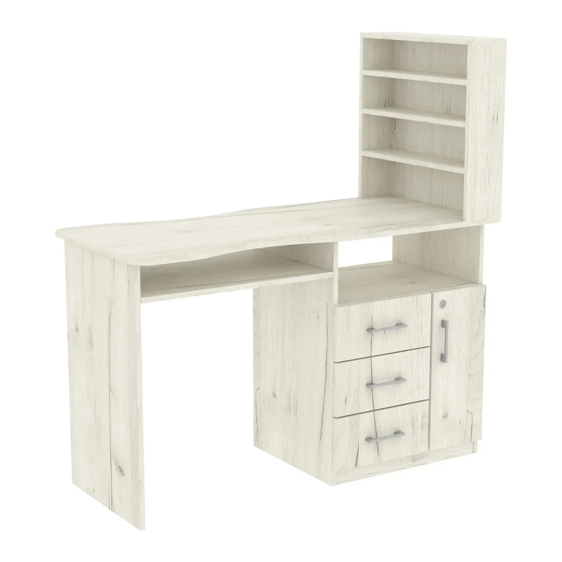 Стол маникюрный Kontinent СМ-1 правый 1230х550х1264 мм Дуб Крафт Белый (29060071) - фото 1