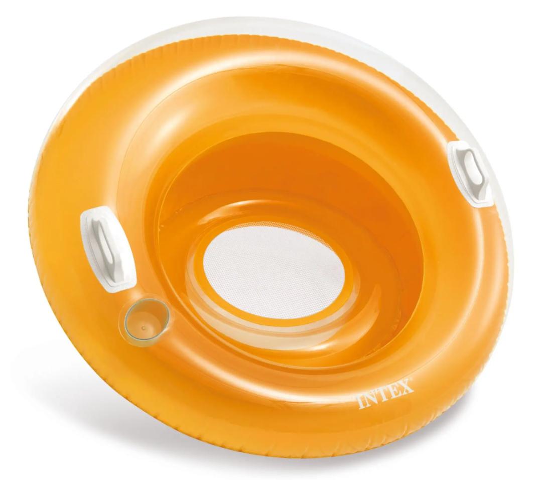 Надувной круг-кресло для плаванья Intex Оранжевый (58883)