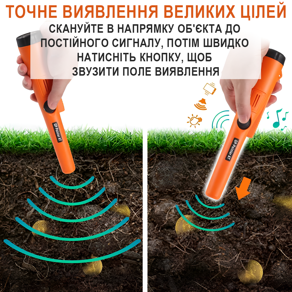 Пинпоинтер водонепроницаемый IP68-GP-Pointer Оранжевый (2743320943) - фото 4