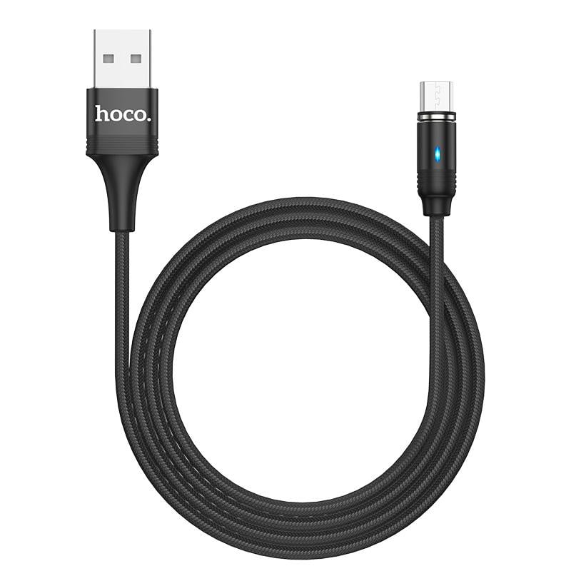 Кабель магнитный Hoco U76 Fresh micro USB 1,2 м Черный