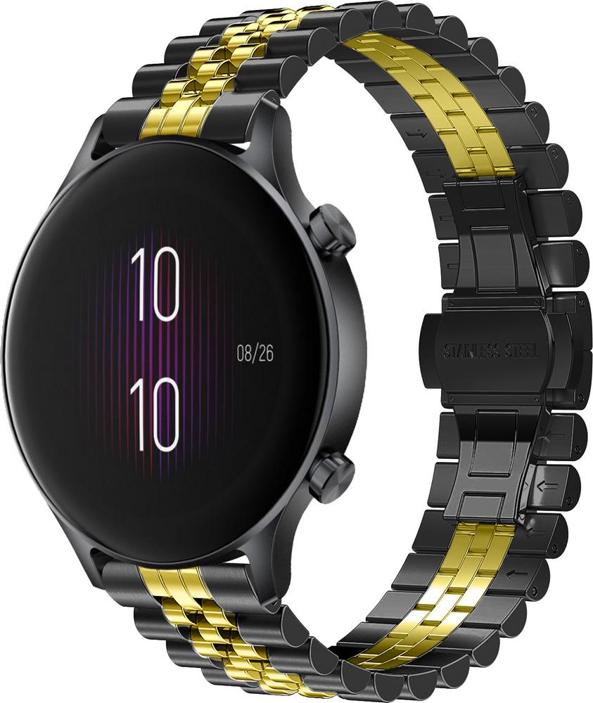 Браслет металлический Stech Line для Haylou LS04 (RS3) Black Gold (29157-02) Браслет металлический Stech Line для Haylou LS04 (RS3) Black Gold (29157-02)