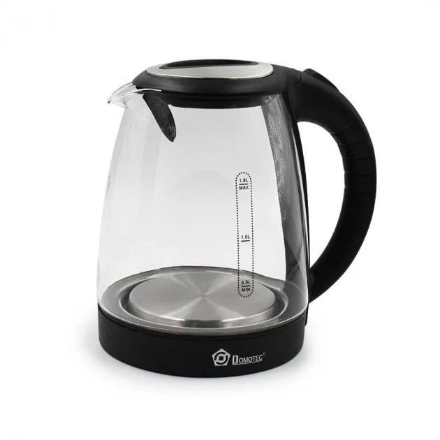 Стеклянный электрочайник с подсветкой Domotec MS-8110 на 2 л (1008073-Black-1)