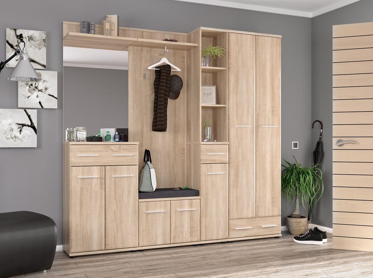 Комод-надставка в передпокій Мебель-Сервіс Тріо 1Д1Ш Дуб самоа (26922868) - фото 3