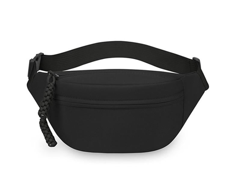 Сумка через плече на блискавці водонепроникна оксфорд 34х15 см Чорний (29678)