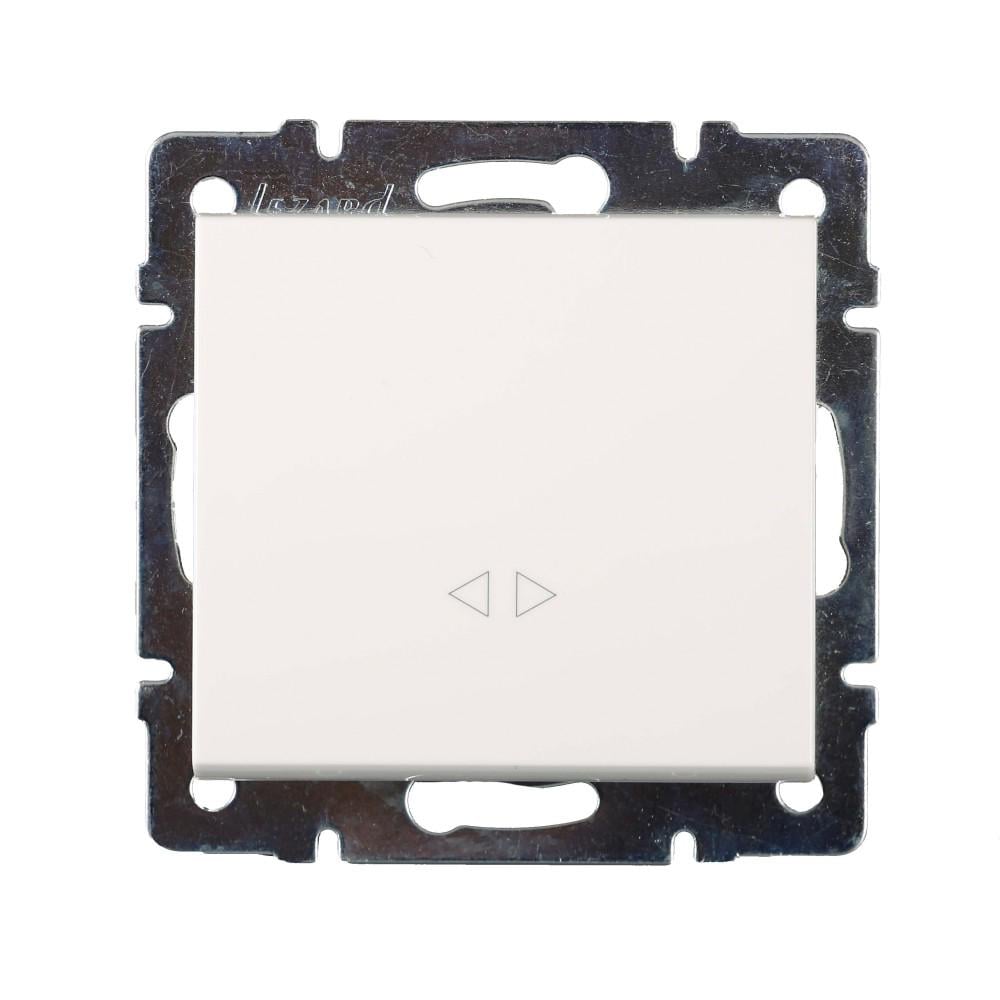 Выключатель Lezard Rain 1-клавишный перекрестный без рамки Белый (7030288107)