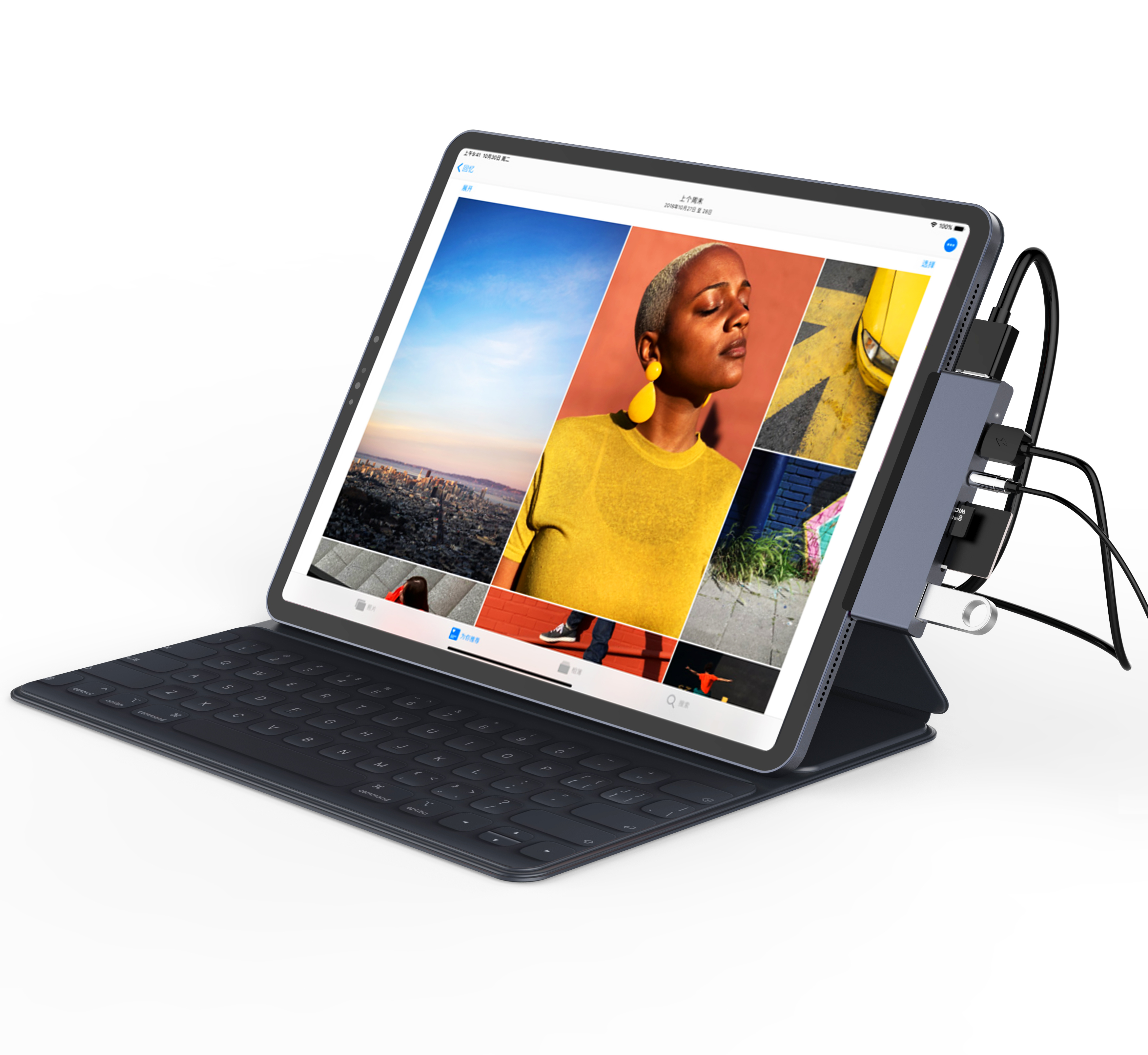 USB-хаб Qitech Aluminum Type-C Space Gray (QT-Hub3) - фото 4 USB-хаб Qitech Aluminum Type-C Space Gray (QT-Hub3) - фото 4