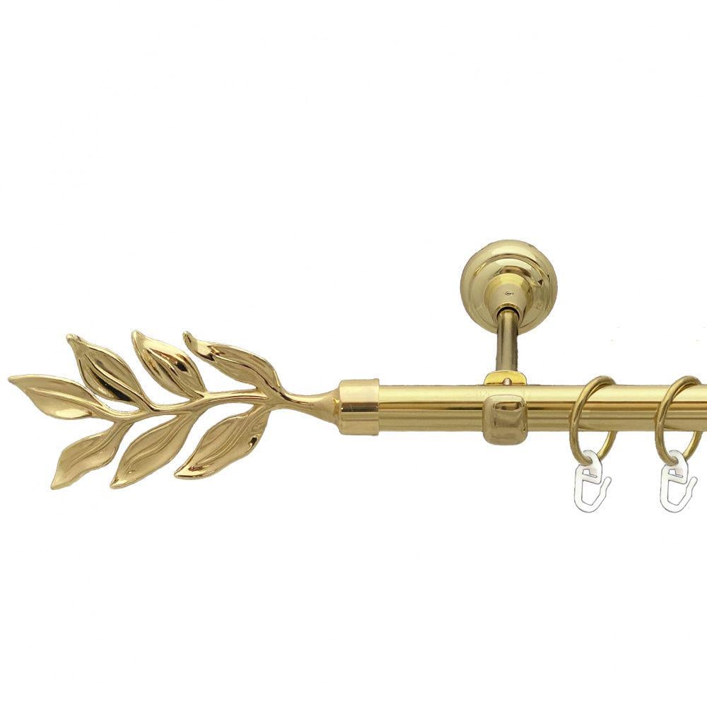 Карниз Orvit Лавр металевий однорядний відкритий гладка труба кільце металеве 19 мм 200 см Золото (00-00012895)