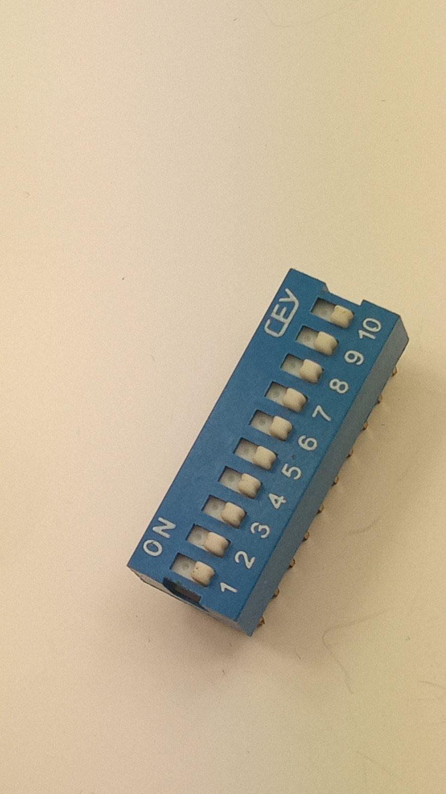 Перемикач низькопрофільний DIP DS1040-10P 10 позицій (12933)