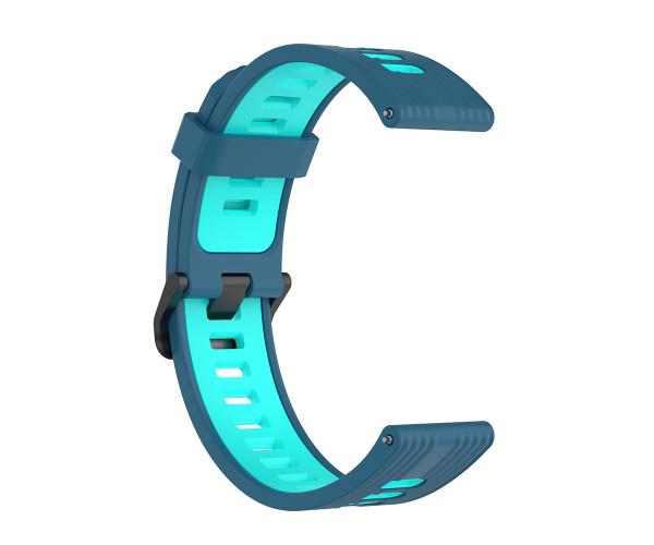 Ремешок Sport Silicone для Amazfit GTR 3 Pro/GTR 4/GTS 4 22 мм Синий с бирюзовым